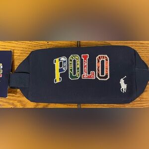 NWT POLO Ralph Lauren Travel Kit, navy, top zipper closure, embroidered logo